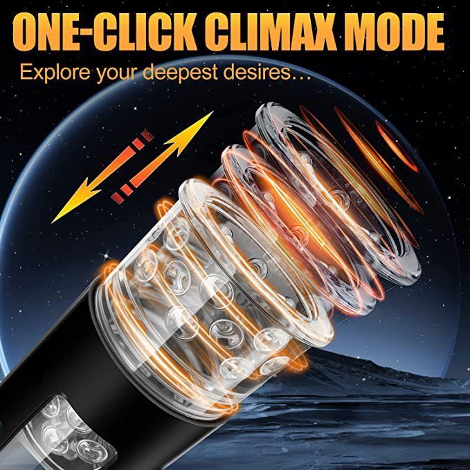 Automatic Male Masturbator Sex Toys for Men, Sync Pocket Pussy | 7 Thrusting & 7 Rotating Modes Adult Toy, Hands Free Male Sex Toys with LCD Display, Visual Window & Mounting Base Sex Machine