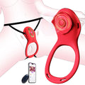 Couples Sex Toys App Remote Control Wearable Panty Vibrator, Rose Toy Vibrating Cock Ring with 10 Vibration Tapping Clit Stimulator Women Sex Toy, BDSM Vibrators for Men Sexual Pleasure Adult Toy