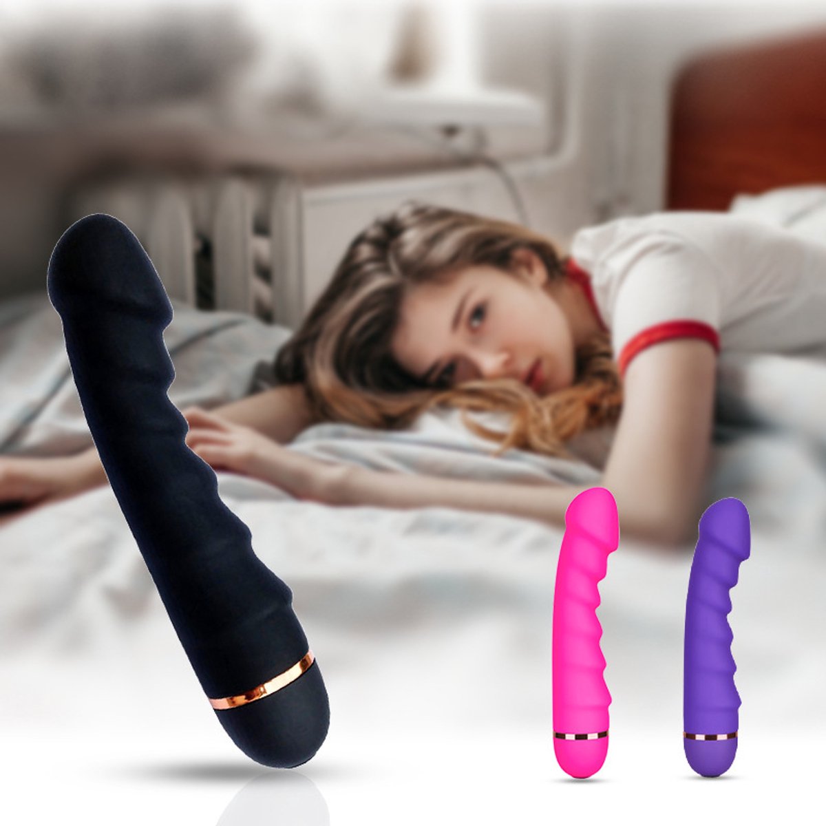 Vibrator - Dildo | Sex Toys for Couples - Sex Toys for Women - Sex Games - Sex Toys - Female G-Spot Clitoral Massager - Sex Toys for Adults - AV Massager - Dildos - Female Masturbator (Pink)