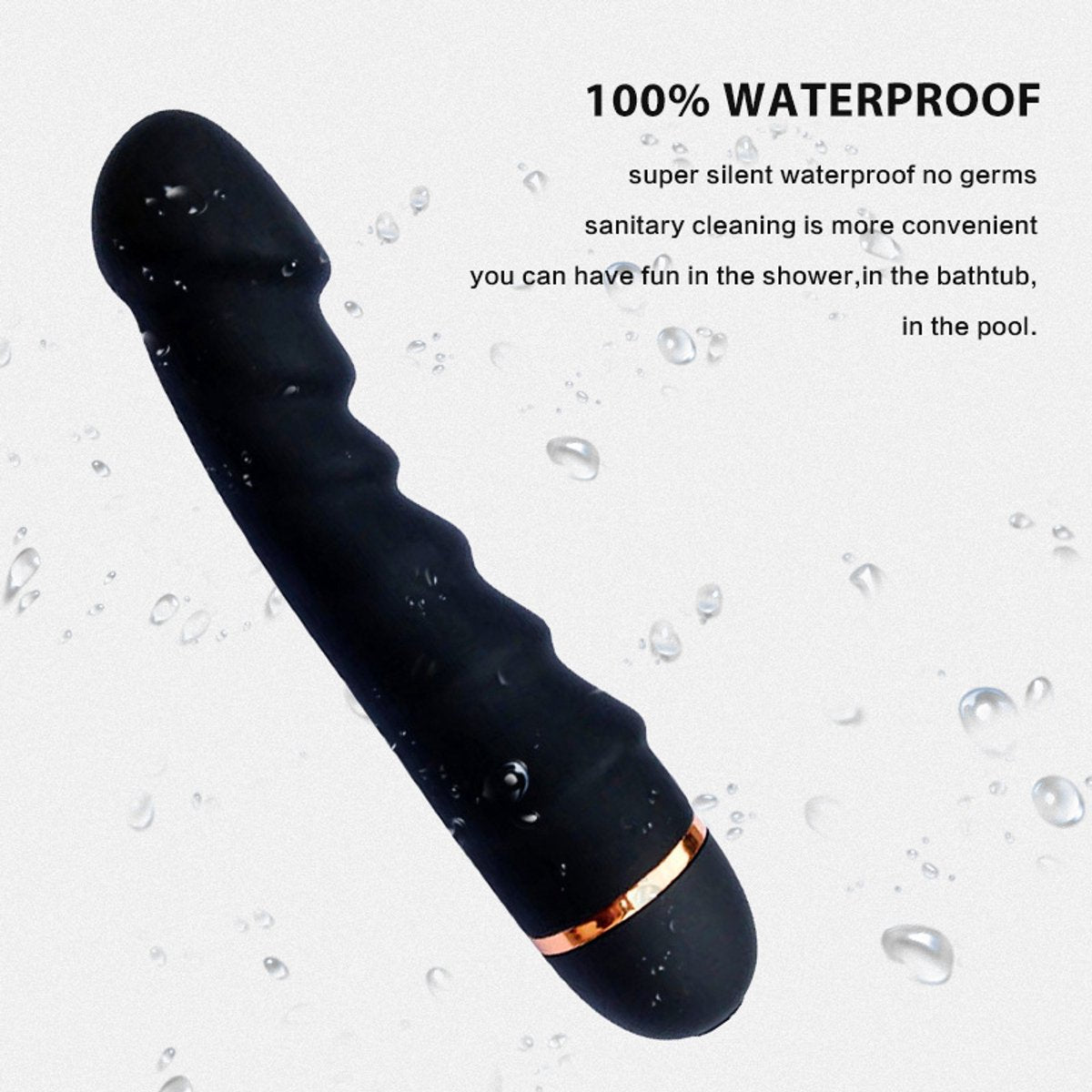 Vibrator - Dildo | Sex Toys for Couples - Sex Toys for Women - Sex Games - Sex Toys - Female G-Spot Clitoral Vibrator - Sex Toys for Adults - AV Vibrator - Dildos - Female Masturbator (Black)
