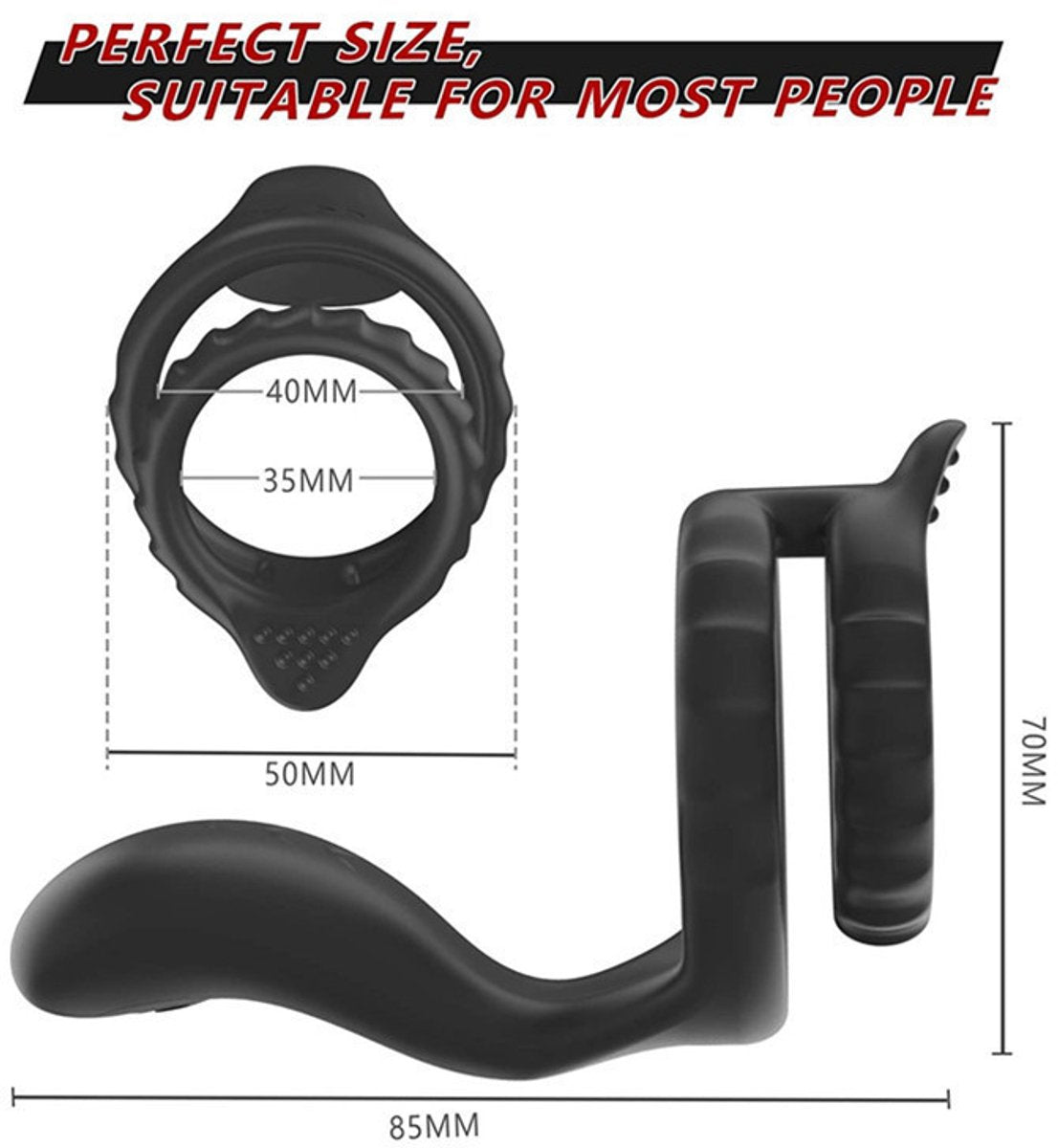Vibrating Cock Ring - Silicone Penis Ring - Sex Toys for Couples - Sex Toys for Men and Couples - Silicone Penis Ring and Ball Stretcher Sex Toys for Men Self-Jerking Off