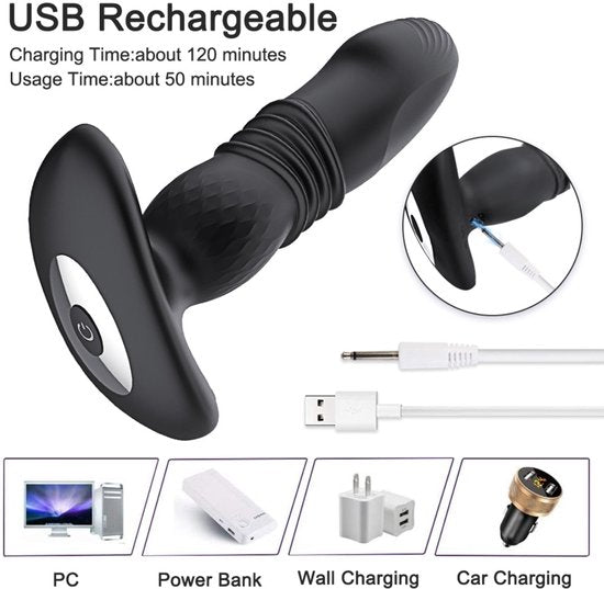 Sex toys for women - Sex toys for couples - Sex games - Retractable anal plug - Vibrating - Wearable - Unisex vibrator - Sex toys for adults - Remote control