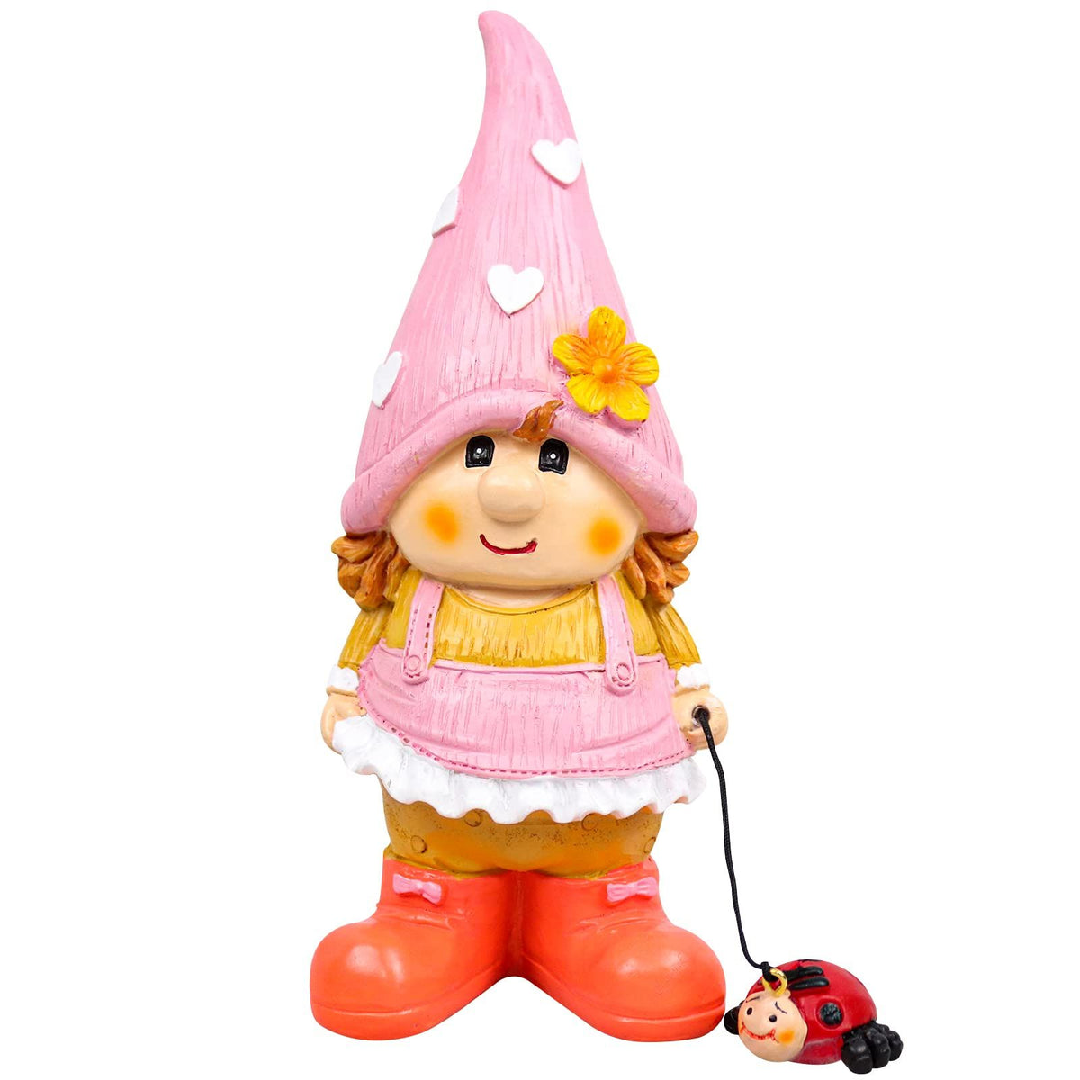 Garden Gnome Outdoor Decoration Statue Naughty Couple Sculpture Decor for Indoor Lawn Yard Patio Ornaments Resin (Gnome Girl)