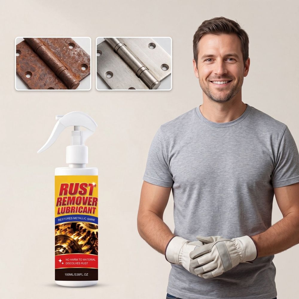 Rust Remover & Anti-Rust Lubricant Spray, Professional Heavy Duty Multi-Purpose Penetrating Oil & Corrosion Inhibitor for Car, Bike, Seized Bolts