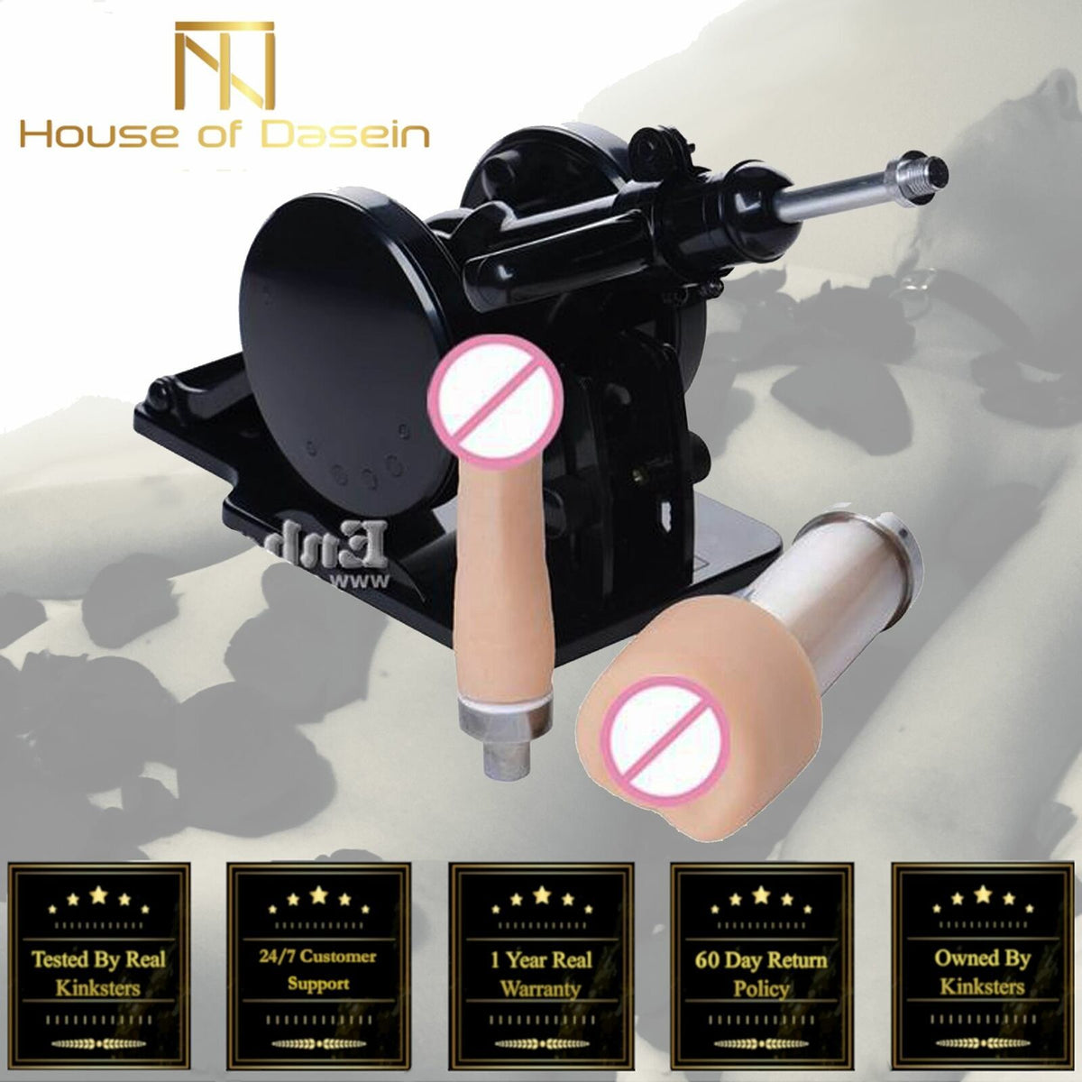 House Of Dasein Robo Fuk Unisex Sex Machine Masturbation Pussy Dildo Vibrators - Black
