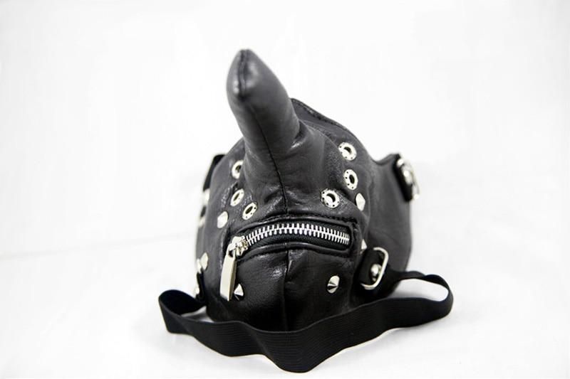 House Of Dasein Bdsm Humiliation Play Long Nose Mask Bondage Gear Sex Toys For Couples - Black