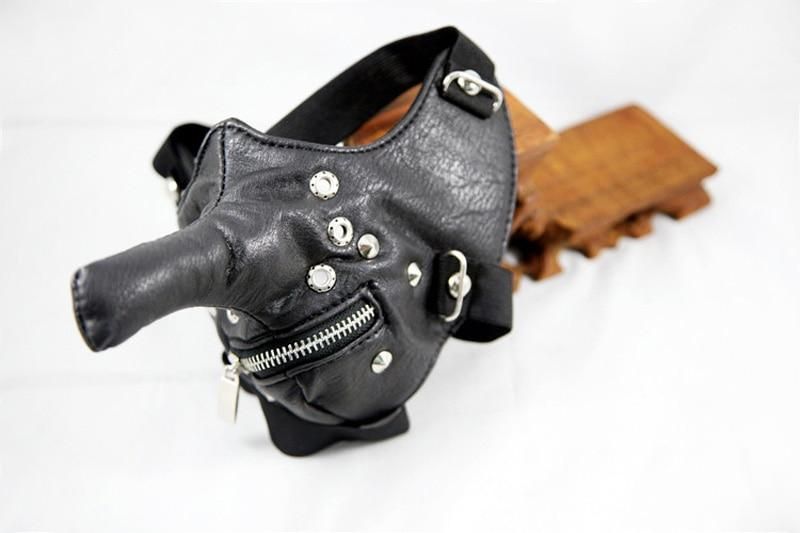 House Of Dasein Bdsm Humiliation Play Long Nose Mask Bondage Gear Sex Toys For Couples - Black
