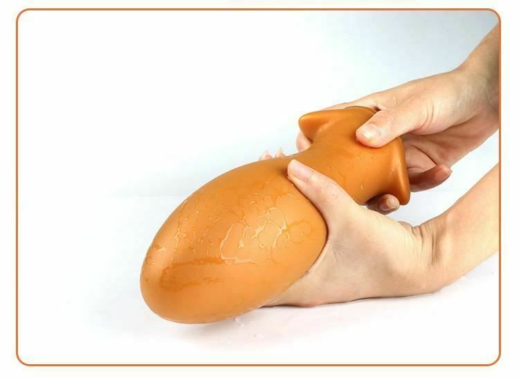 House Of Dasein Silicone Big Butt Plug Gold Or Black Anal Sex Toys - Gold - Xxxl
