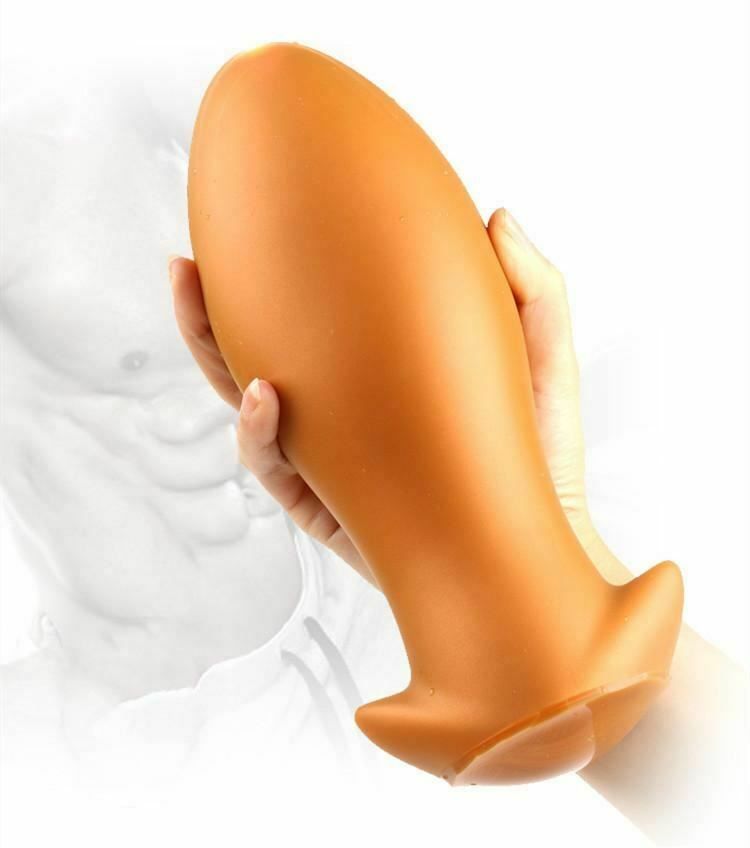 House Of Dasein Silicone Big Butt Plug Gold Or Black Anal Sex Toys - Black - Xxl
