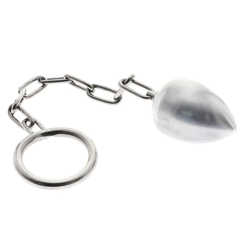 House Of Dasein Huge Metal Butt Plug With Cock Male Penis Ring Anal Sex Toys - 50Mm Ring