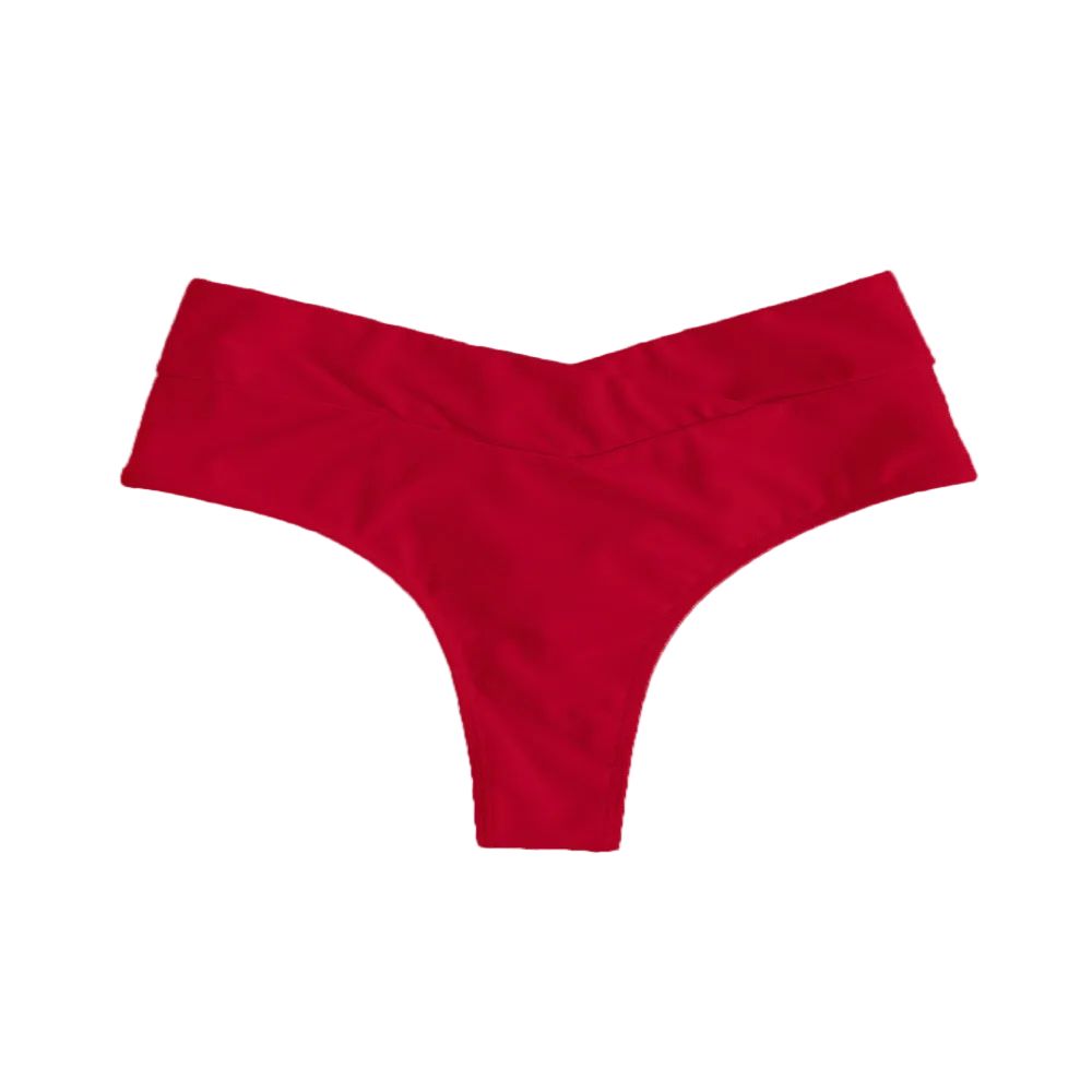 Sexy Cross Bikini Bottoms Thong For Women - Red - M