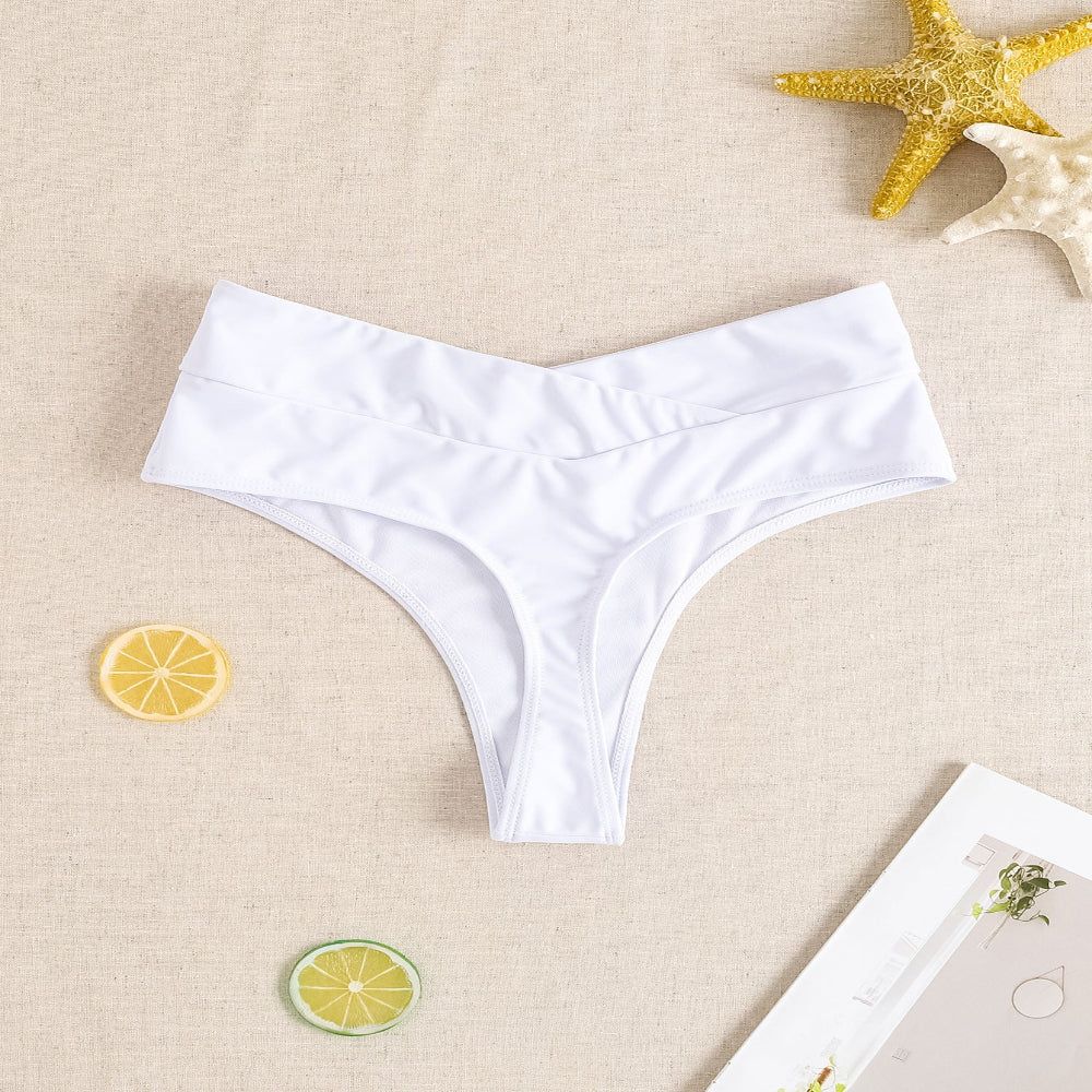 Sexy Cross Bikini Bottoms Thong For Women - White - Xl