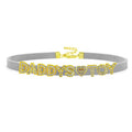 House Of Dasein Sexy Gold Color Letters Daddys Toy Choker Collar Necklace Men Women Ddlg Role Age Play Suede Leather Chocker Cosplay Jewelry - Gray - 32Cm Plus 7Cm - Daddys Toy