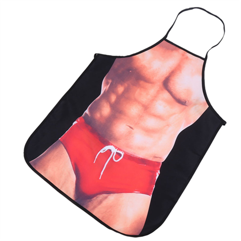 3D Funny Cooking Apron Sexy Man Woman Apron Waterproof Apron (Sexy Man)