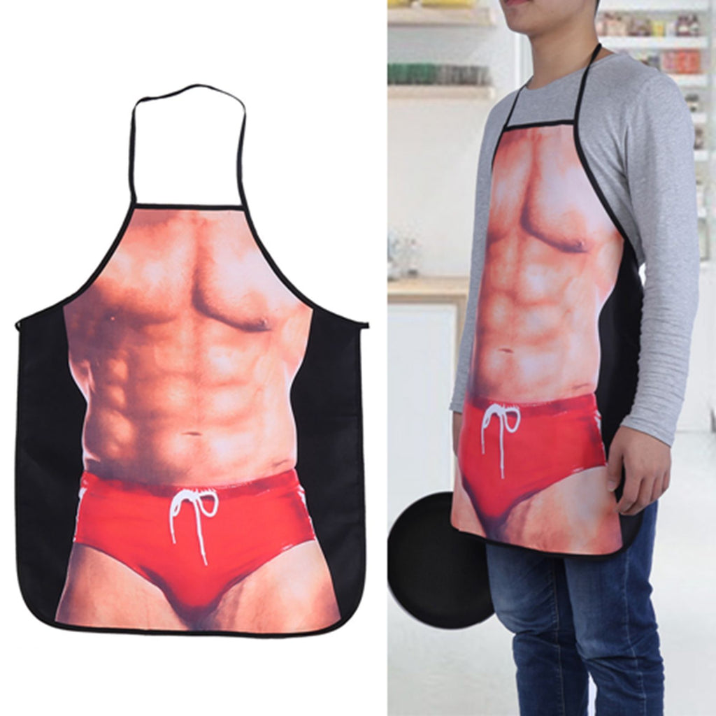 3D Funny Cooking Apron Sexy Man Woman Apron Waterproof Apron (Sexy Man)