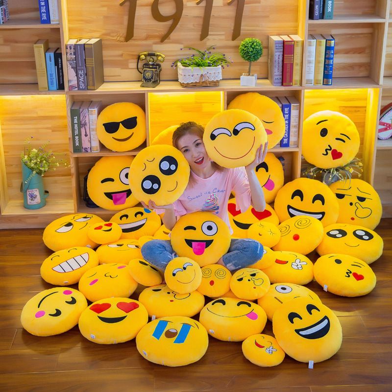 Plush Emoji Pillow PP Cotton Hand Warmer Naughty 40cm pillow