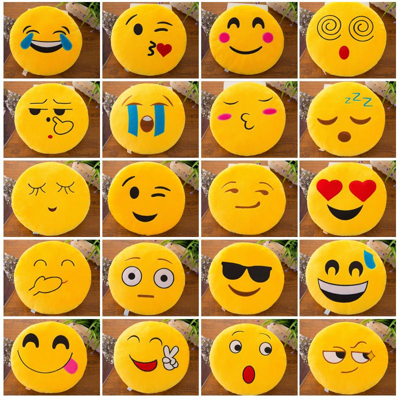 Plush Emoji Pillow PP Cotton Hand Warmer Naughty 40cm pillow