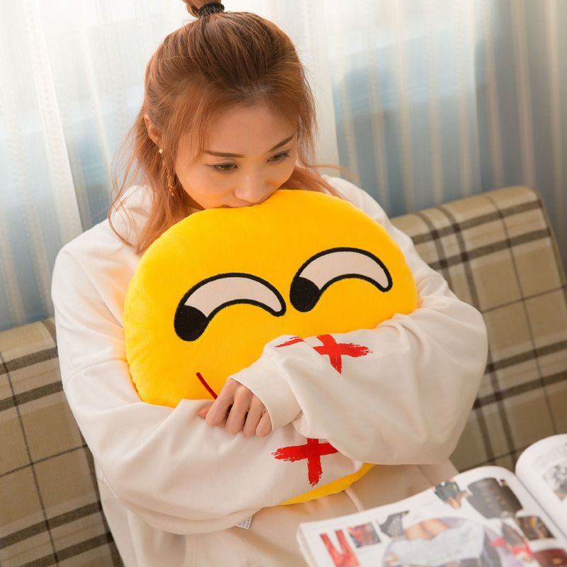 Plush Emoji Pillow PP Cotton Hand Warmer Naughty 40cm pillow