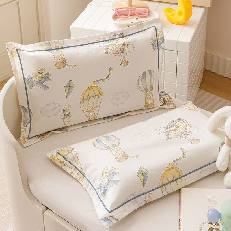 60s Cotton Pillowcase Cartoon Print 30x50cm Naughty bunny jxx 35*55cm (single pillowcase)