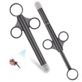 Lube Applicator Syringes, Lubricant Tube Shooter with Smooth Rounded Cap for Men, Women & Couples [10ml Scales][Gray & Gray]