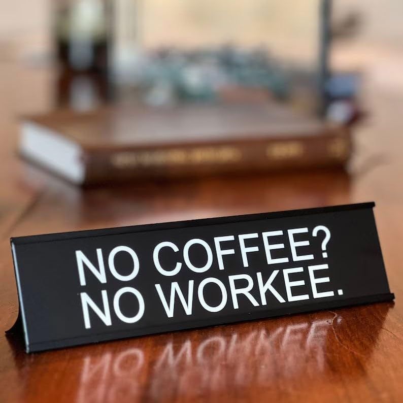 Funny Office Decor Sign, Fun Slogan Decoration, Sarcastic Prank Humor Naughty Gift Sign for Colleague Friends, Office Cubicle Desk